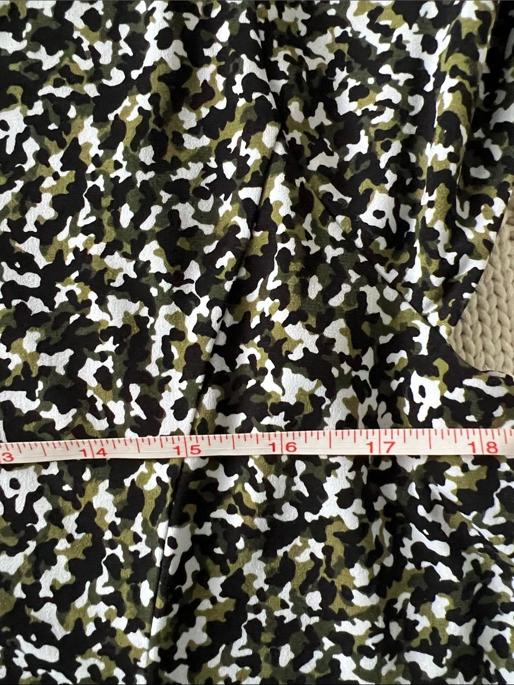 Michael Kors Black, White & Olive Abstract Print Midi Dress